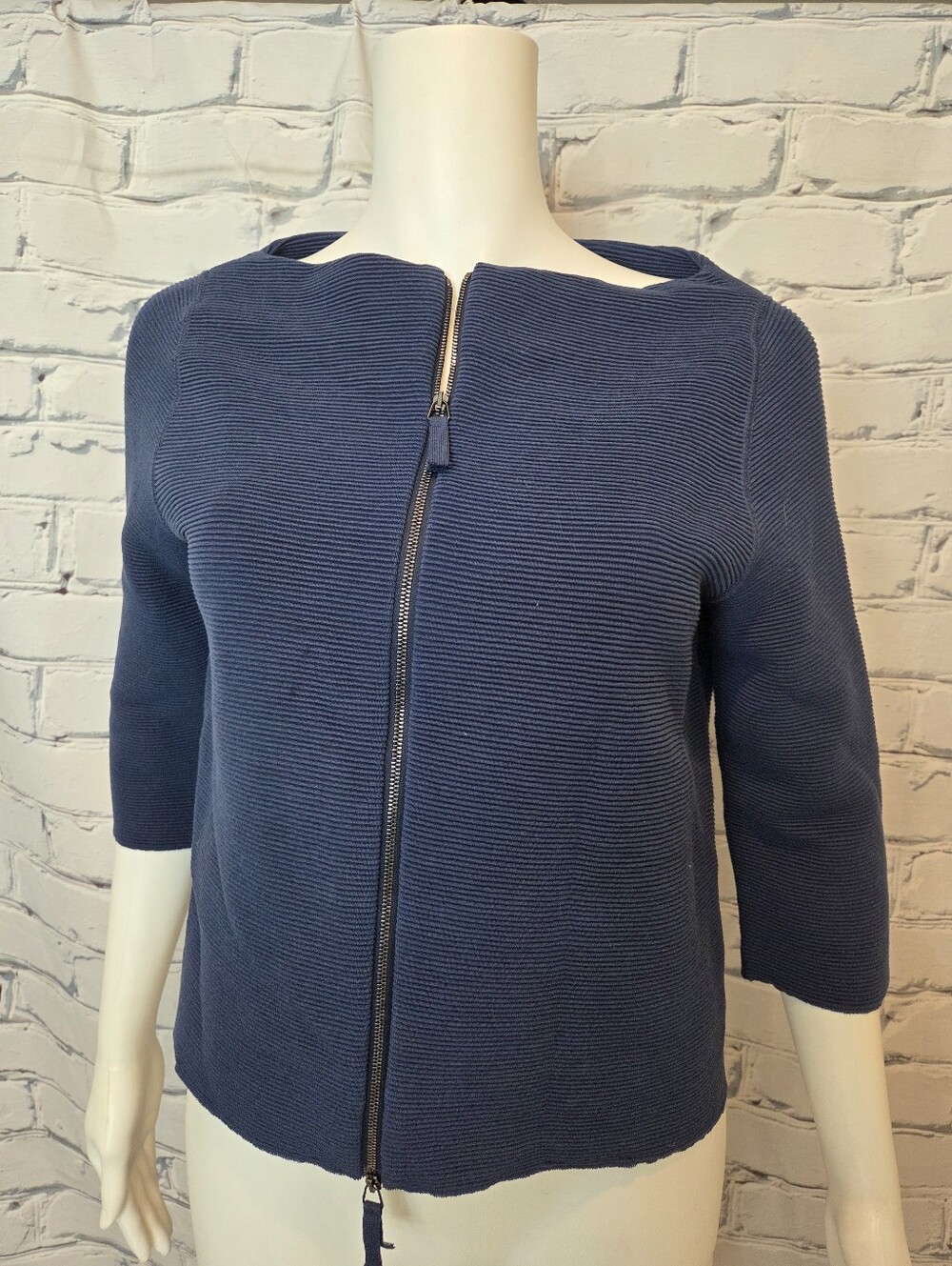 Annette Görtz Navy Rib Knit Jacket